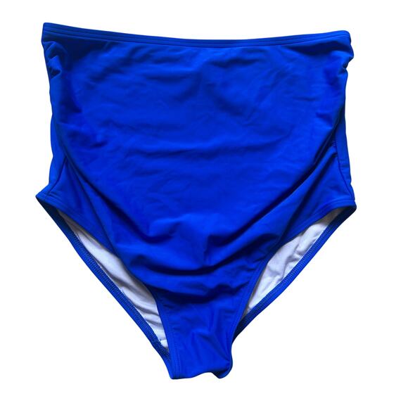 Charmo Maternity Two-Piece Ruched V-Neck Royal Blue Bikini S Small New - Picture 7 of 11